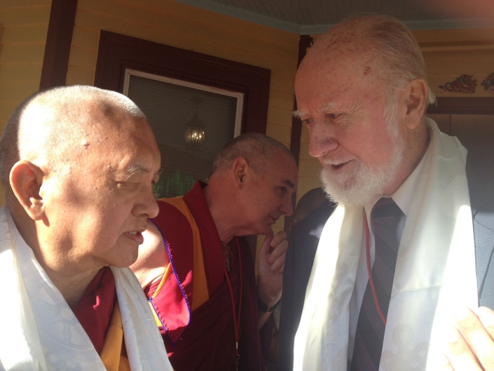 Tiller with Lama Zopa